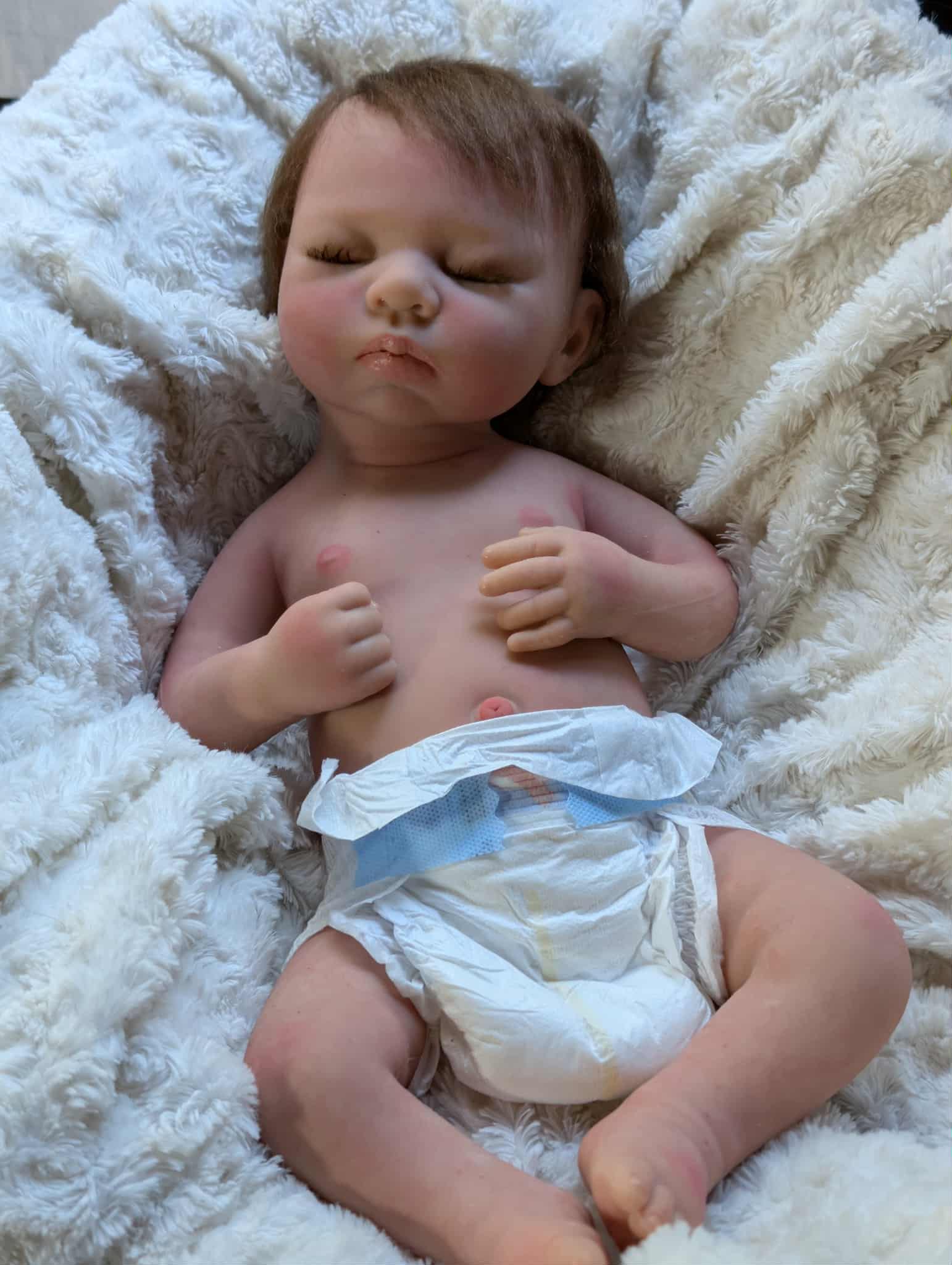 20 Inch Lifelike Reborn Baby Doll: Pink Unicorn Fleece Sleeper