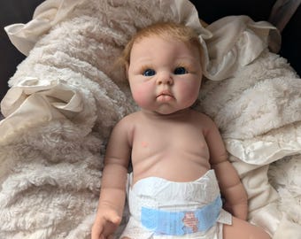 Reborn Drink and Wet Baby Doll: 19" Full Body Platinum Silicone