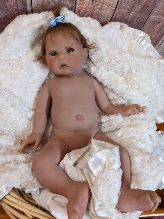 Full Body Solid Silicone Baby Girl 20 Reborn Baby Doll Open Eyes
