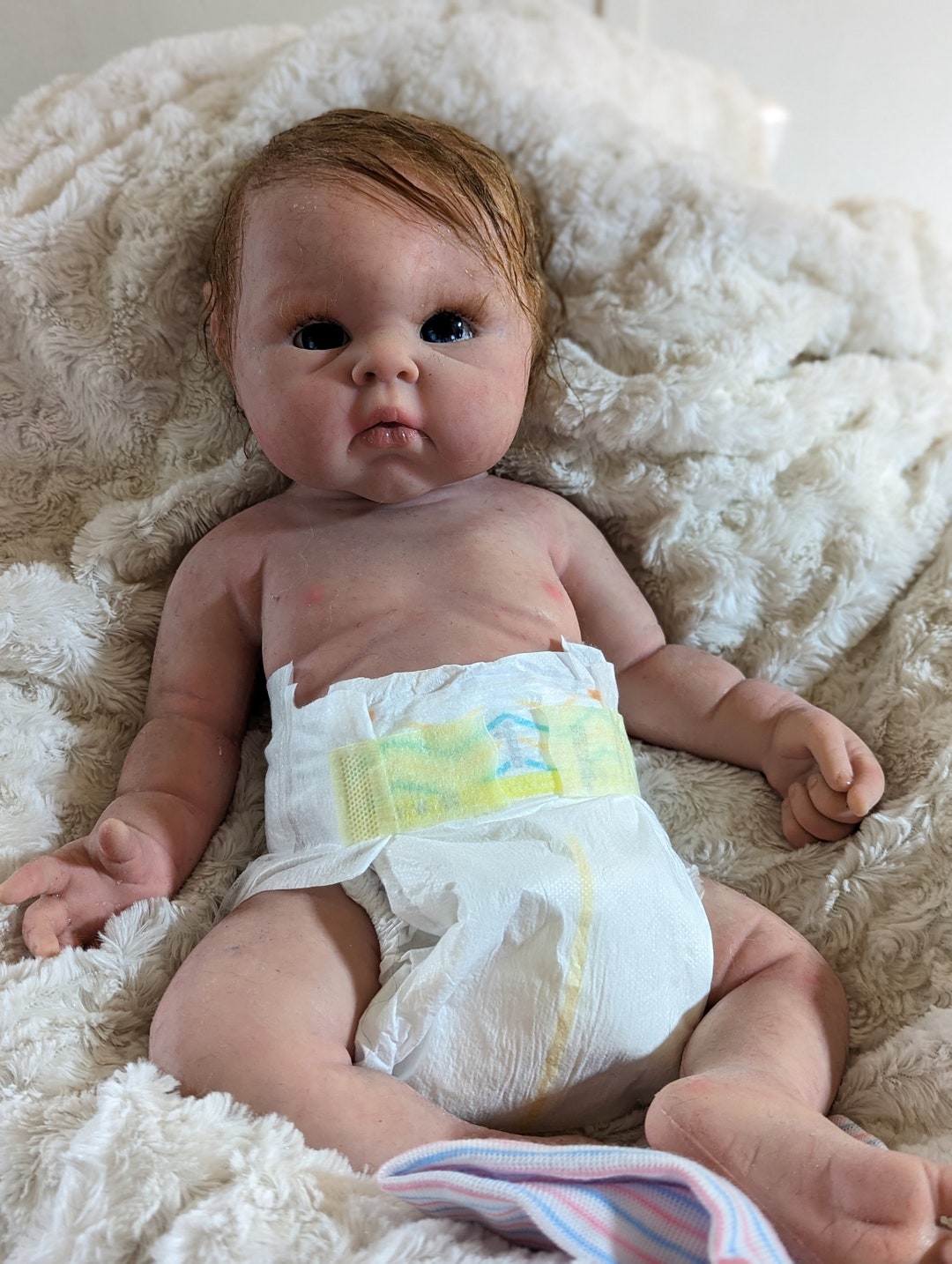 19 NEW SCULPT Amber Full Body Solid Silicone Baby Girl Reborn Baby Doll