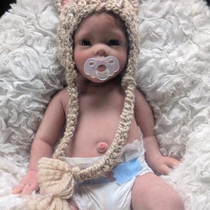 Full body girl solid silicone baby  21&quot; reborn baby doll open eyes  happy NEW SCULPT!! payments available Therapy