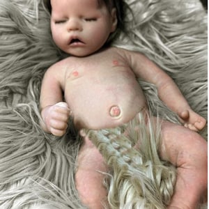 Silicone Reborn Baby Doll – 18&quot; Full Body – EcoFlex 15 – 7lb Realistic Baby Boy or Girl – Anatomically Correct – Made to Order – Payments