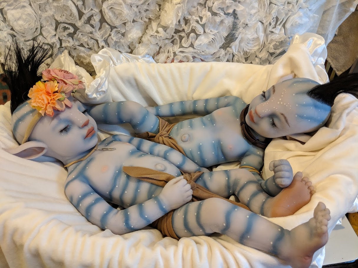 Twins Avatar Rooted Boy Girl Full Silicone Baby Etsy