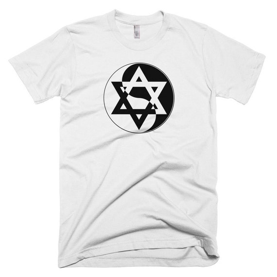 Yin Yang Star of David T-Shirt Jewish Subliminal music tee Israel  inspired clothing