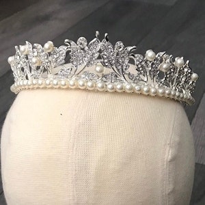 HELENA Tiara Swarovski Kristalle, Luxus Hochzeitskrone, Haarschmuck, Strass Krone, Tiara, Vintage Krone, Festzug Krone, Kristall