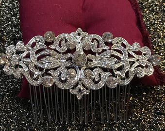 The ROSHÉ Comb, Swarovski Crystals, Wedding hair comb, Crystal Comb, Vintage Comb, Wedding hair accessories, rhinestones, prom