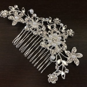 The IVY Bridal Comb, Wedding hair accessories, Wedding Comb, Bridal Hair Comb, Crystal comb, Vintage comb, pearl bridal comb, prom