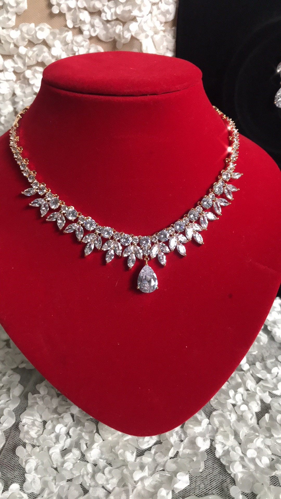Bridal Necklace STAZIA Swarovski Crystal Wedding Jewelry - Etsy