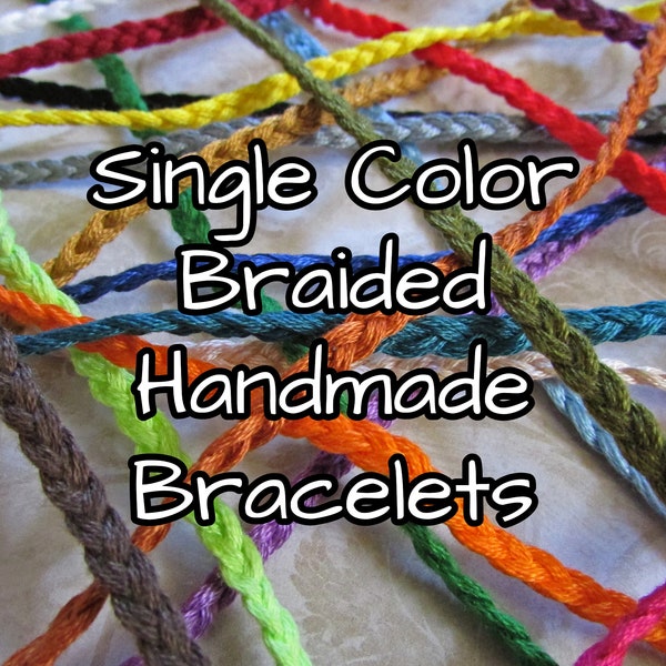 Single Color Braided Handmade Bracelets - Friendship Bracelets