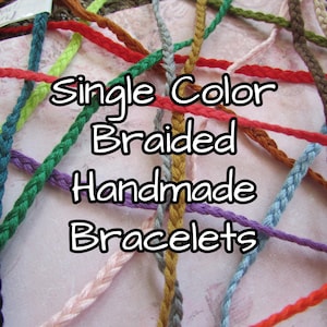 Single Color Braided Handmade Bracelets - Friendship Bracelets