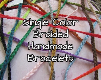 Single Color Braided Handmade Bracelets - Friendship Bracelets