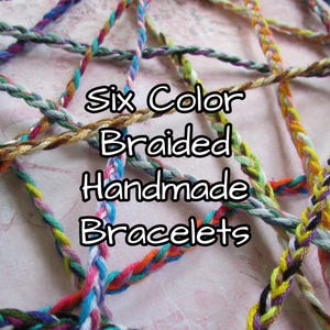 Six Color Braided Handmade Bracelets - Friendship Bracelets