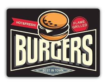 FRIDGE MAGNET COFFEE CAFE METAL VINTAGE RETRO AMERICAN DINER TIN SIGN PLAQUE