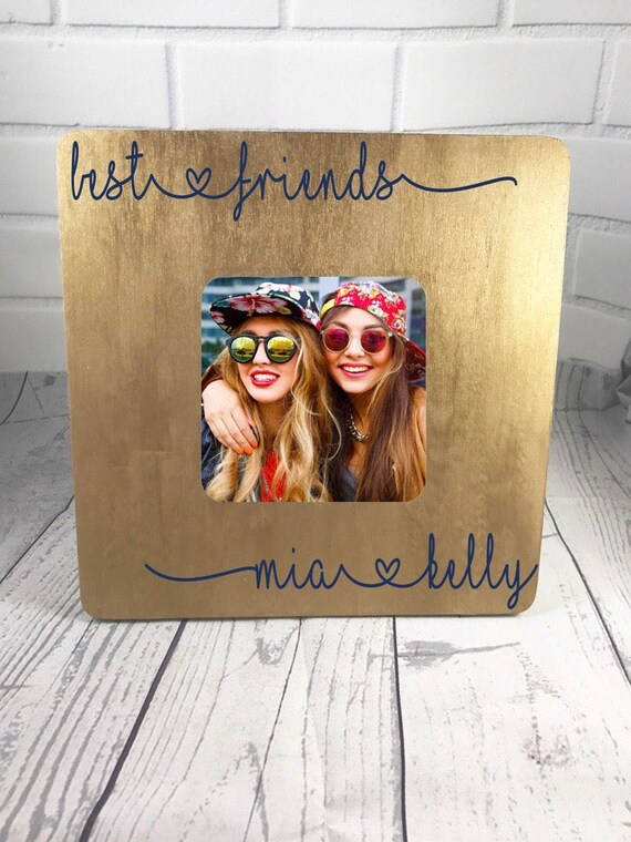 Items similar to Personalized Picture Frame, Best Friends Frame, Besties, Friends Frame, Gift