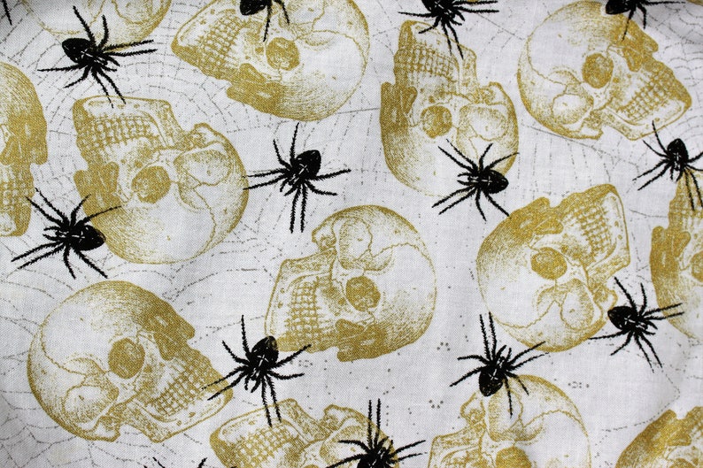 inside pocket a fun accessory for any outfit Spiders and Skulls Drawstring backpack Canvas lined and bottom for durability