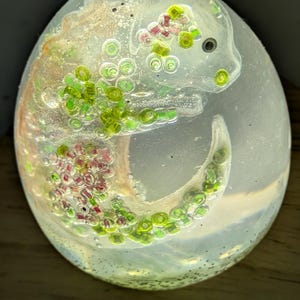 Embryo Dragon Hatchling Egg | UV-Reactive Resin Paperweight & Fantasy Décor