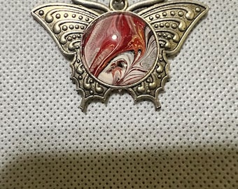 Pendentif peinture acrylique (Papillon)