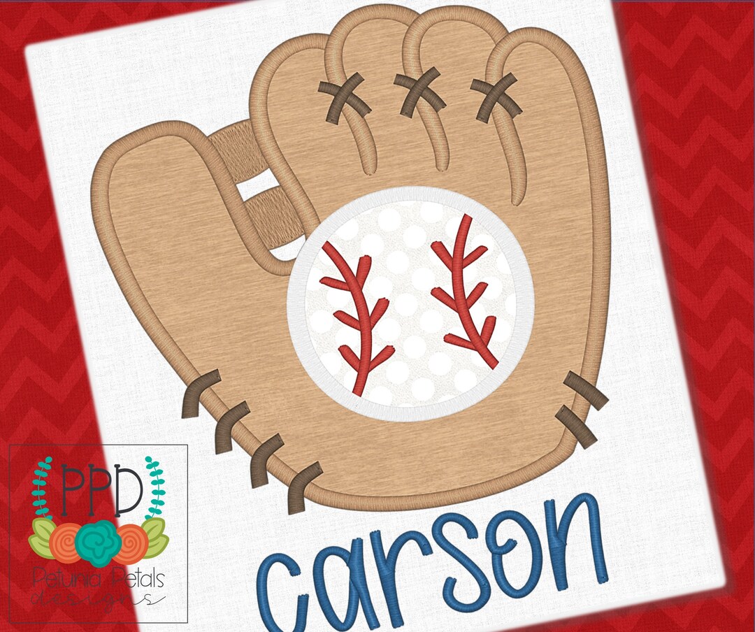 Baseball Glove Applique Design Baseball Design Baseball Glove