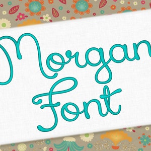Morgan Embroidery Font Alphabet Design Embroidery Font - Etsy