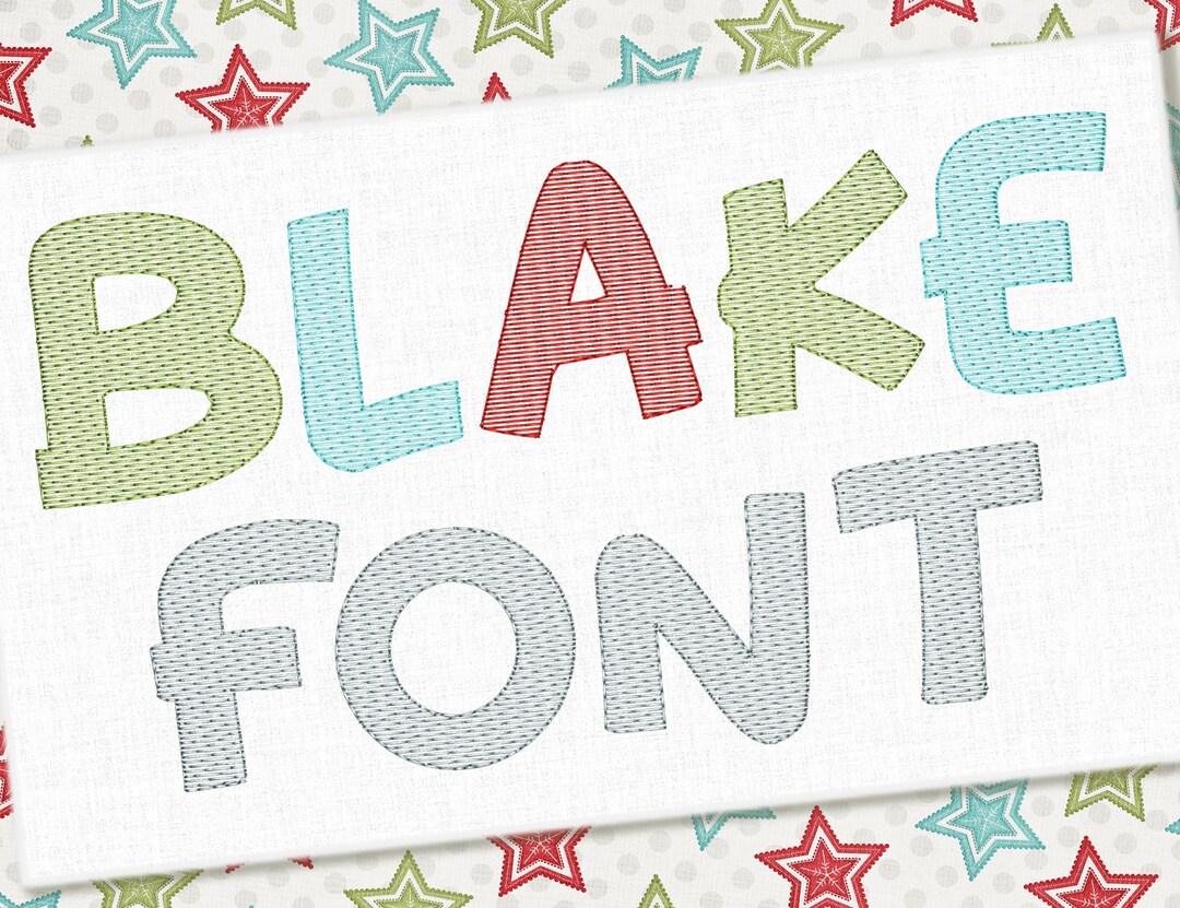 Blake Embroidery Font Alphabet Design Embroidery Font Monogram ...