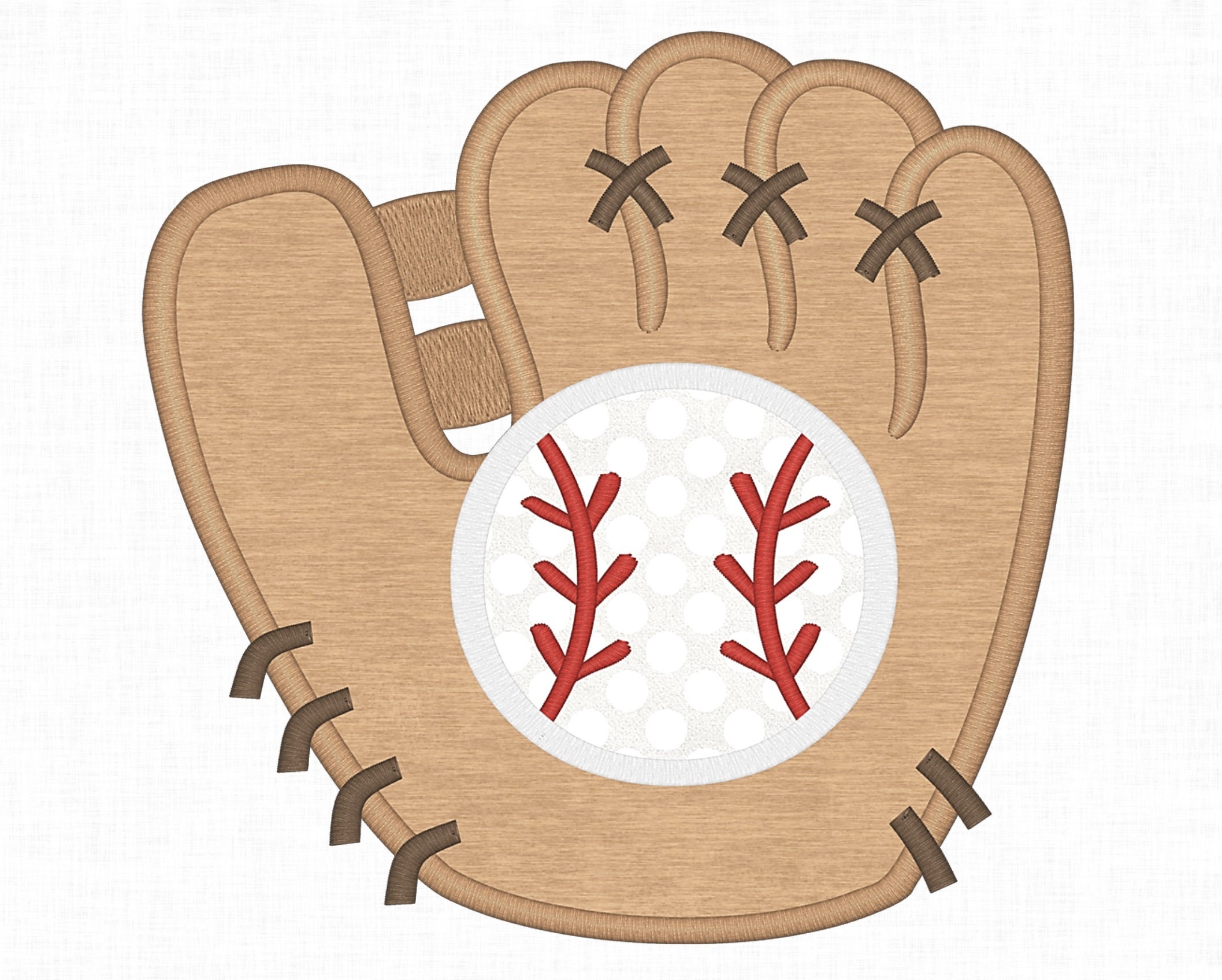 Baseball Glove Applique Design Baseball Design Baseball Glove Etsy