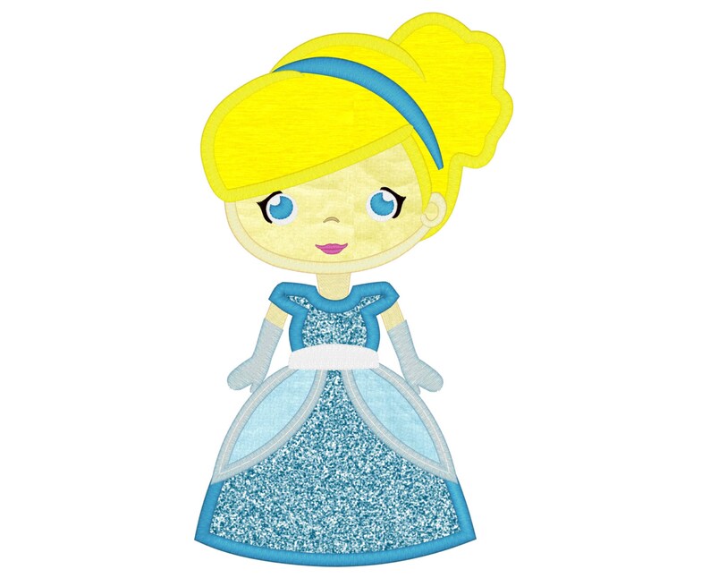 Fairytale Princess Machine Applique Design 1021 - Etsy