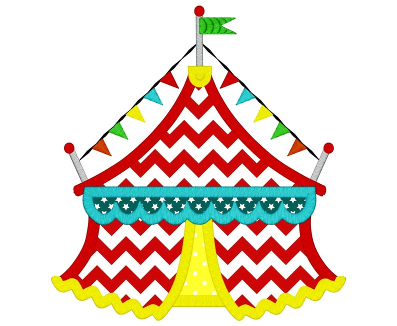 Circus Tent Machine Applique Design 1016 Etsy