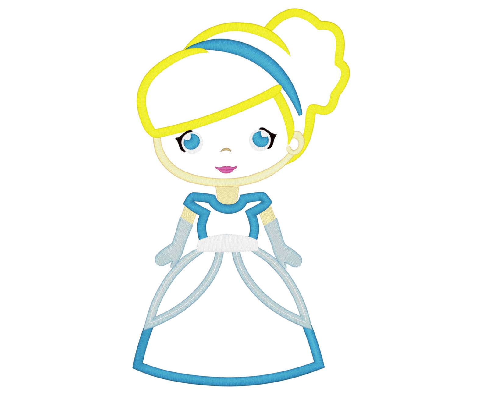 Fairytale Princess Machine Applique Design 1021 - Etsy
