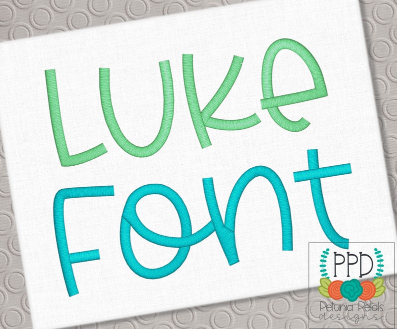 Luke Embroidery Font Alphabet Design Embroidery Font Monogram Etsy