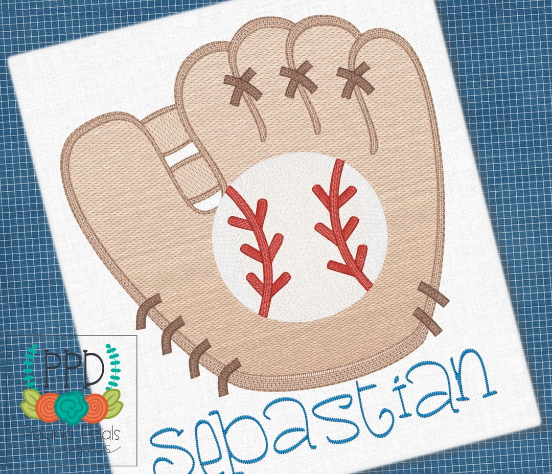 Baseball Glove Sketch Design Baseball Quick Stitch Baseball Glove
