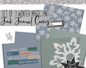 Winter Magic Junk Journal Covers