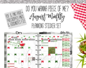 August Monthly- Do You Wanna Piece of Me - Planner Sticker Set