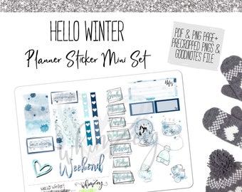 Hello Winter- Mini Planner Sticker Set
