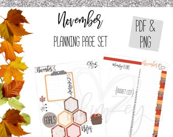 November- Gobble Til You Wobble Planning Pages