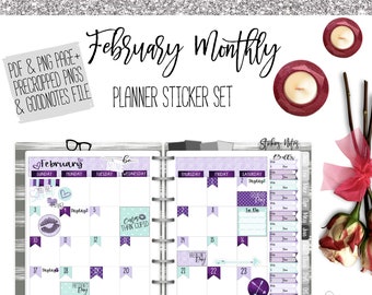 February Monthly Loved- Planner Sticker Set