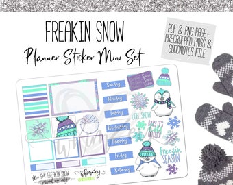 Freakin Snow-  Mini Planner Sticker Set