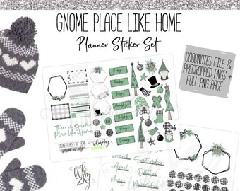 Gnome Place Like Home- Planner Sticker Kit
