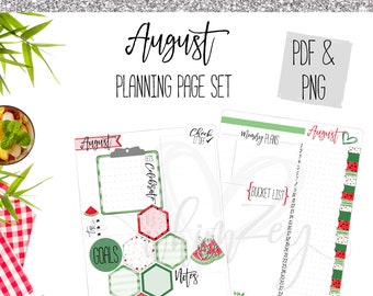 August- Do You Wanna Piece of Me Planning Pages