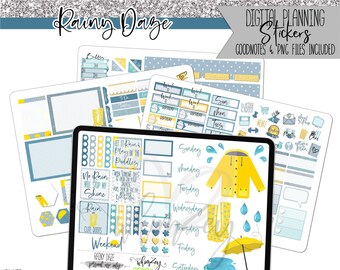Rainy Daze  | Digital Planner Stickers