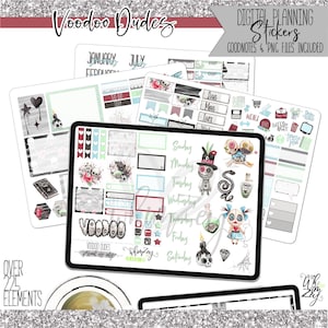 VooDoo Dudes Digital Planner Stickers image 1