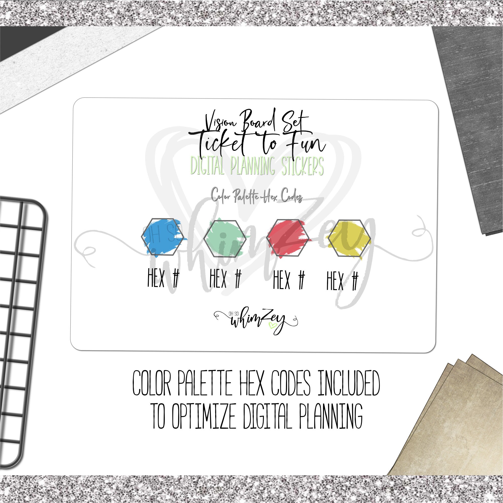 Ticket to Ride Digital Vision Board Set Etsy