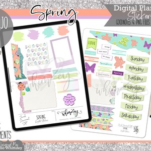 Spring | Digital Junk Journal Set | Digital Sticker Pack | Pre-Cropped PNGs | Aesthetic & Functional Stickers for Digital Planning