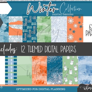 Winter | Digital Paper Set - Digital Planning