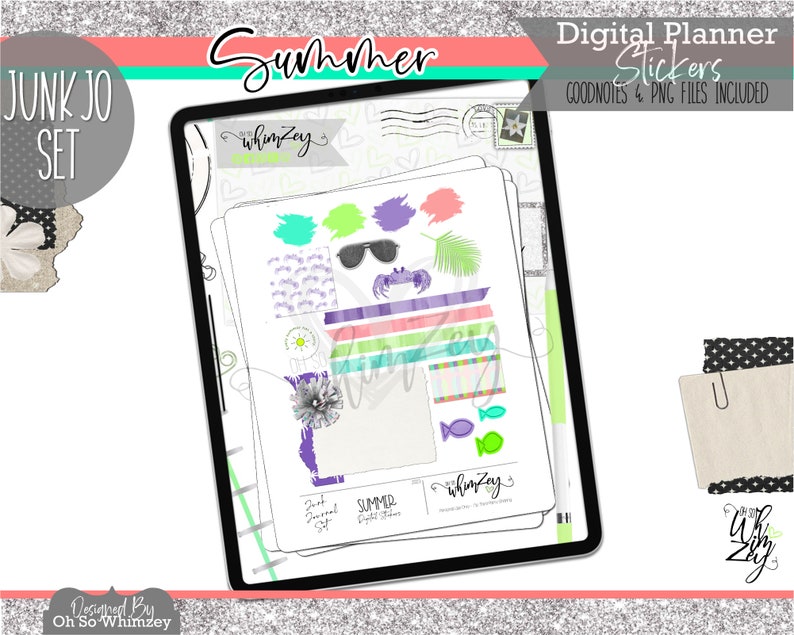 Summer Digital Junk Journal Set Digital Planning image 2