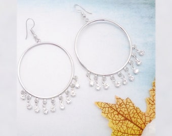 Bali hippie Gipsy Design aretes creolen anillos colgadores 925 Sterling plata nuevo