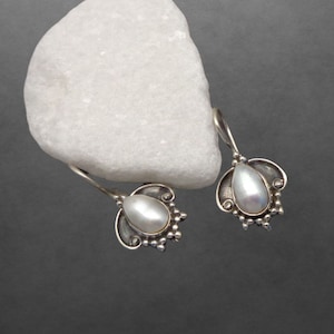Pearl drop earrings 925 Sterling silver new gift for girlfriend gift for women, girls, Christmas gift