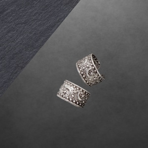 Sterne Mond geschwärzt modernes Design Ohrklemmen 925 Sterling Silber neu Geschenk für Freundin Ostern