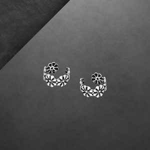 Blüten Ohrklemmen 925 Sterling Silber neu Geschenk für Freundin Geschenk für Frauen, Mädchen, Weihnachtsgeschenk