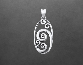 Welle Wave Tribal Anhänger 925 Sterling Silber neu