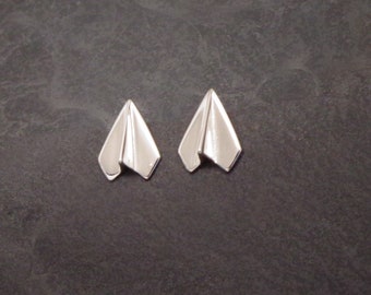 Ohrringe Ohrstecker 925 Silber Papierflugzeug Flieger Origami diamantiert NEU 